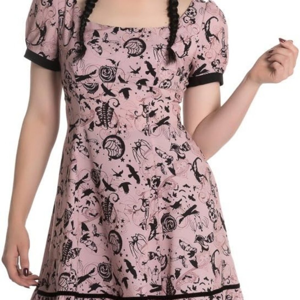 Dusty Rose Spin Doctor Pastel Goth Witchy Dress